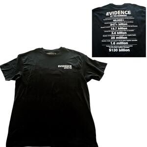 NEW EVIDENCE LOGO Graphic T SHIRT XL TEE Men's Women's 100% Cotton Black White